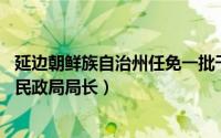 延边朝鲜族自治州任免一批干部（金振宇 延边朝鲜族自治州民政局局长）