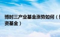 博时三产业基金涨势如何（博时第三产业成长混合型证券投资基金）