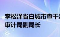 李松泽省白城市查干浩特旅游经济开发区财政审计局副局长