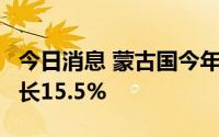 今日消息 蒙古国今年前7个月就业人数同比增长15.5%