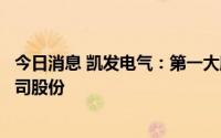 今日消息 凯发电气：第一大股东孔祥洲拟减持不超1.97%公司股份