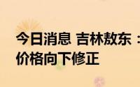 今日消息 吉林敖东：敖东转债预计触发转股价格向下修正