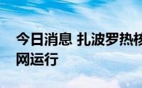 今日消息 扎波罗热核电站五号机组已恢复并网运行