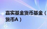 嘉实基金货币基金（嘉实货币市场基金 嘉实货币A）