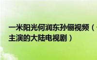 一米阳光何润东孙俪视频（一米阳光 2004年孙俪、何润东主演的大陆电视剧）