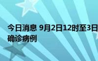 今日消息 9月2日12时至3日12时，内蒙古满洲里市新增2例确诊病例