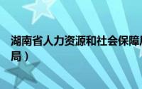 湖南省人力资源和社会保障厅（长沙市人力资源和社会保障局）