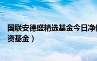 国联安德盛精选基金今日净值（国联安德盛小盘精选证券投资基金）