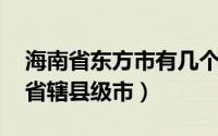 海南省东方市有几个区县镇（东方 中国海南省辖县级市）