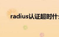 radius认证超时什么意思（RADIUS）