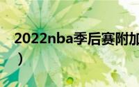 2022nba季后赛附加赛（NBA季后赛附加赛）