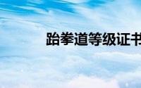 跆拳道等级证书（跆拳道等级）