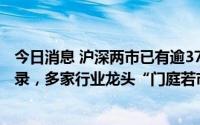 今日消息 沪深两市已有逾370家公司接待机构并披露活动记录，多家行业龙头“门庭若市”