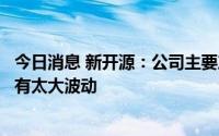 今日消息 新开源：公司主要产品PVP平均价格与前期相比没有太大波动