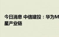 今日消息 中信建投：华为Mate50或支持卫星通信，关注卫星产业链