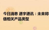 今日消息 通宇通讯：未来将根据市场需求进一步拓展卫星通信相关产品类型