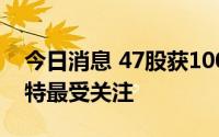 今日消息 47股获100家以上机构调研，奥普特最受关注