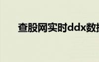 查股网实时ddx数据日线图（查股网）