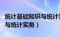 统计基础知识与统计实务教材（统计基础知识与统计实务）