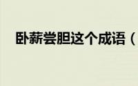 卧薪尝胆这个成语（卧薪尝胆 汉语成语）