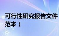 可行性研究报告文件（可行性研究报告格式与范本）