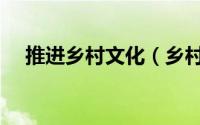 推进乡村文化（乡村文化与新农村建设）