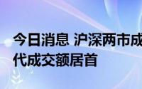 今日消息 沪深两市成交额9191亿元，宁德时代成交额居首