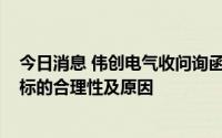 今日消息 伟创电气收问询函：要求说明调整2022年考核指标的合理性及原因