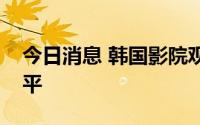今日消息 韩国影院观影人次接近恢复疫前水平