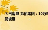 今日消息 龙佰集团：10万吨氯化法钛白粉新增产能尚处于爬坡期