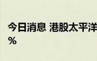今日消息 港股太平洋航运午后继续拉升涨超9%