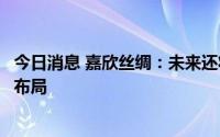 今日消息 嘉欣丝绸：未来还将继续加强在海外和内地供应链布局