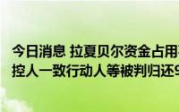 今日消息 拉夏贝尔资金占用事项一审判决：原控股股东、实控人一致行动人等被判归还950万元本金及相关利息