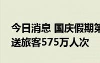 今日消息 国庆假期第三日，全国铁路预计发送旅客575万人次