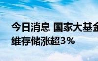 今日消息 国家大基金持股板块异动拉升，佰维存储涨超3%