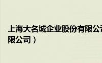 上海大名城企业股份有限公司发展（上海大名城企业股份有限公司）