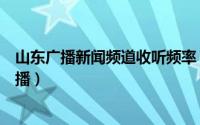 山东广播新闻频道收听频率（如何收听山东广播经济频道重播）