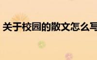 关于校园的散文怎么写（校园散章作文精选）
