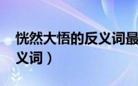 恍然大悟的反义词最佳答案（恍然大悟!的反义词）