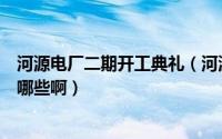 河源电厂二期开工典礼（河源电厂（二期）项目具体内容有哪些啊）