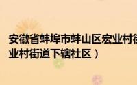 安徽省蚌埠市蚌山区宏业村街道（第四社区 蚌埠市蚌山区宏业村街道下辖社区）