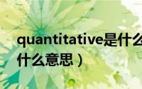 quantitative是什么意思（quantitative是什么意思）
