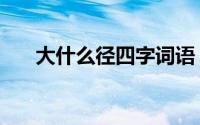 大什么径四字词语（大什么径庭成语）