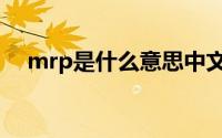 mrp是什么意思中文（mrp是什么意思）