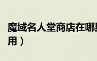 魔域名人堂商店在哪里（魔域的名人堂有什么用）