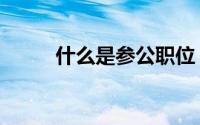 什么是参公职位（什么是参与者）
