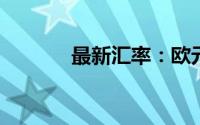 最新汇率：欧元对人民币转换