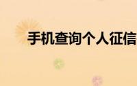 手机查询个人征信报告——操作指南