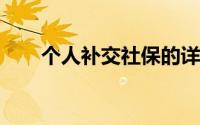 个人补交社保的详细步骤与注意事项
