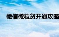 微信微粒贷开通攻略：轻松开启借贷服务